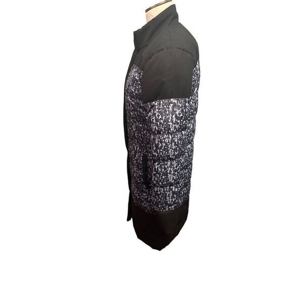 Fabletics Waco Confetti Print Puffer Winter Coat Jacket Black Grey Womens XS - Picture 5 of 13